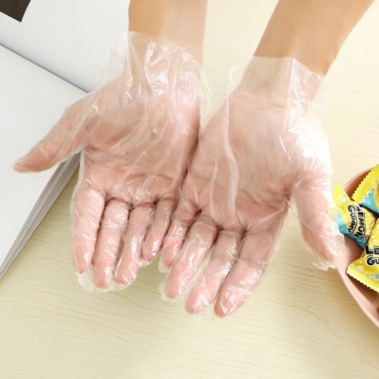 PE Gloves Disposable Plastic Transparent PE Gloves Kitchen Cooking Cleaning Outdoor Travel Picnic