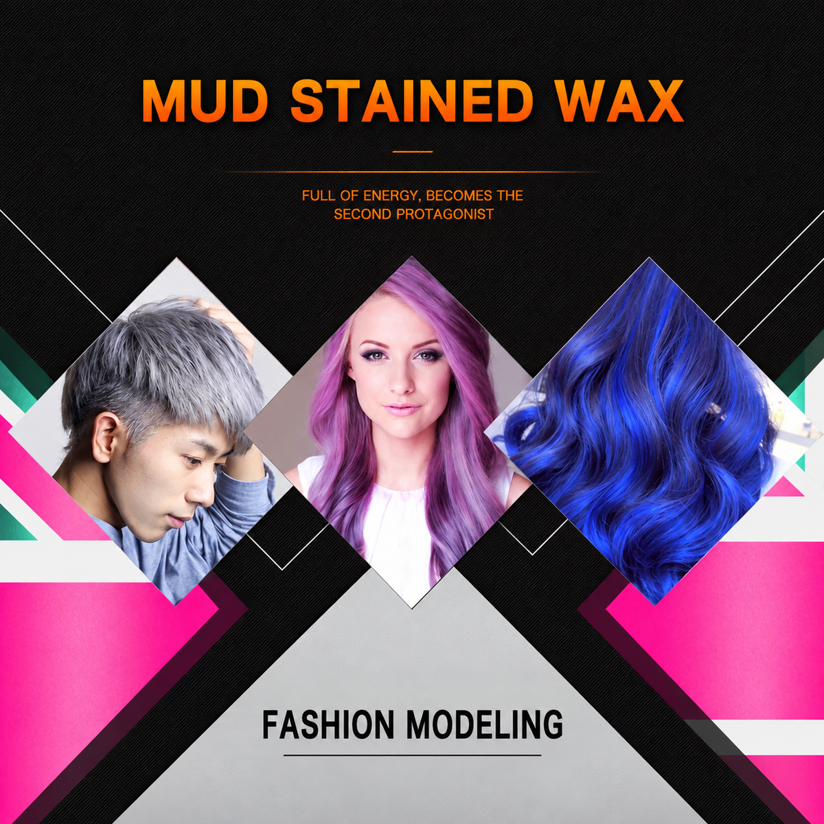 Hair Wax Hair color wax Strong And Hold Unisex Hair Wax Color Hair Clay Temporary Hair Dye Hair Styling Hairstyle Cream