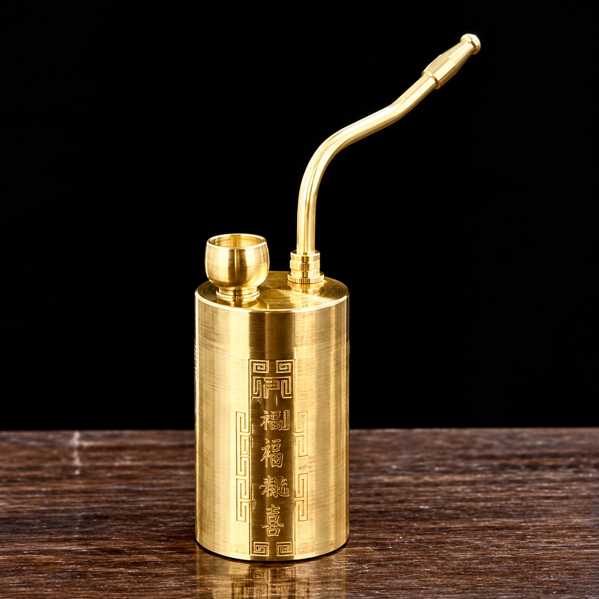 Hookah Brass Four-purpose Portable Hookah Filter Water Pipe, Personalized Retro Gift for Men