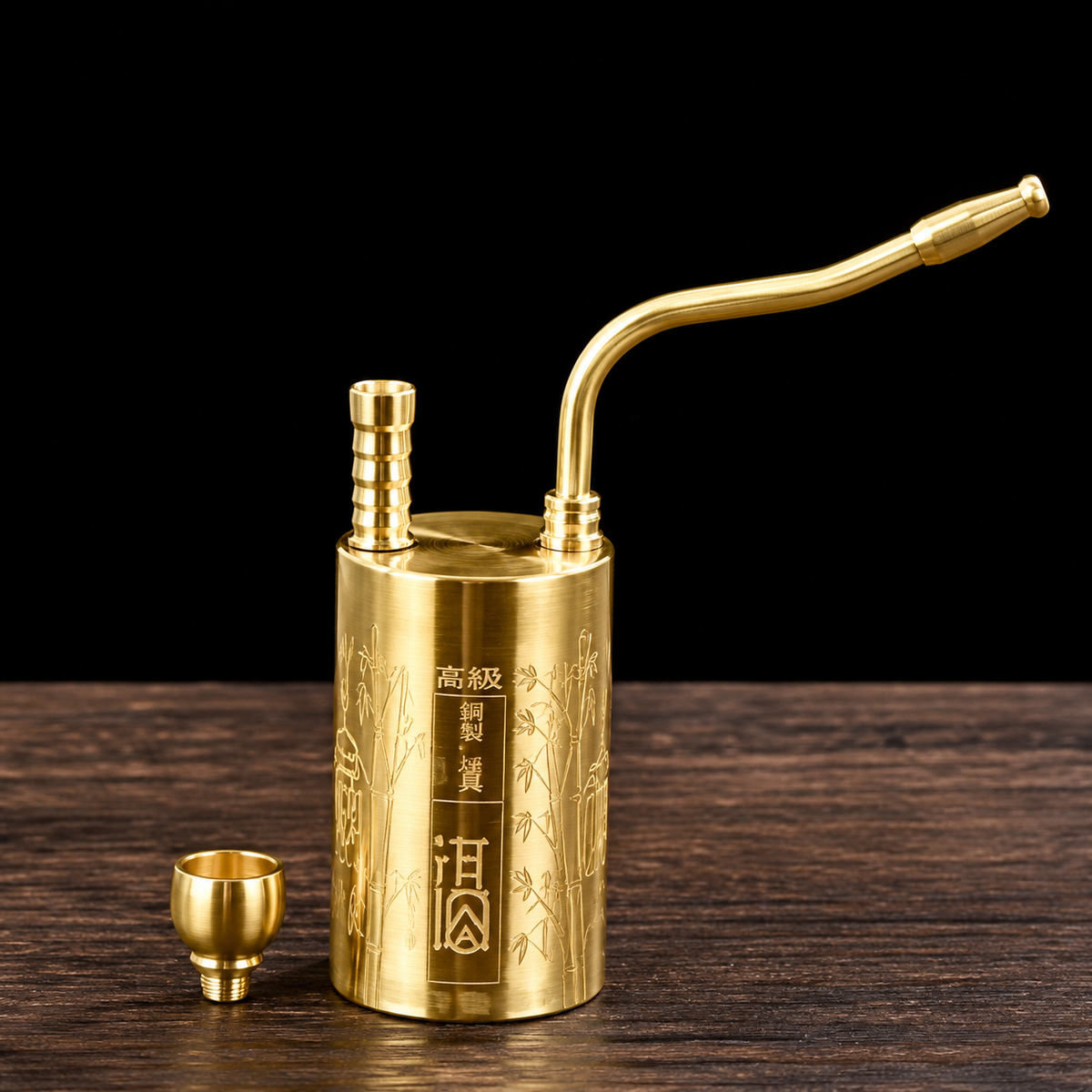 Hookah Brass Four-purpose Portable Hookah Filter Water Pipe, Personalized Retro Gift for Men