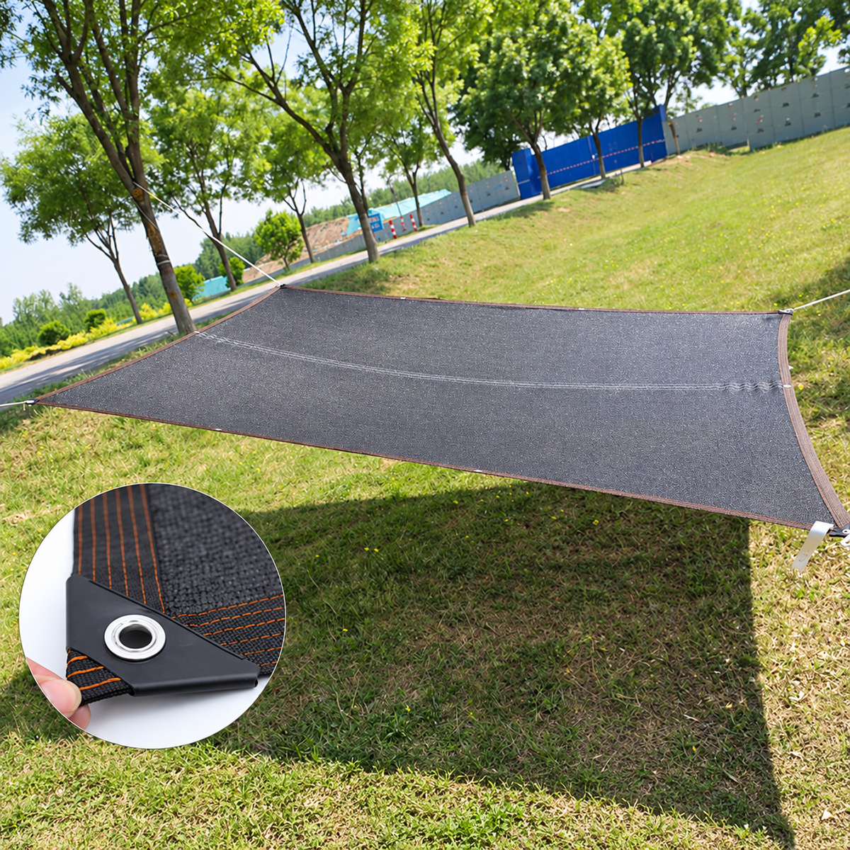 2x3m Black Sunshade Net Sun Shade Shading Sunblock Mesh Cover Plant Greenhouse Privacy Screen Garden Outdoor Anti-UV Cloth Home