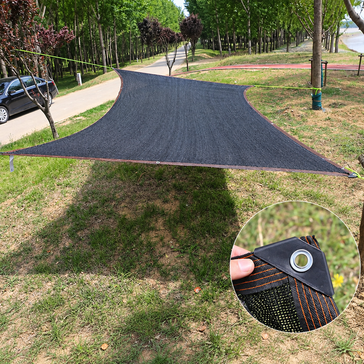 2x3m Black Sunshade Net Sun Shade Shading Sunblock Mesh Cover Plant Greenhouse Privacy Screen Garden Outdoor Anti-UV Cloth Home
