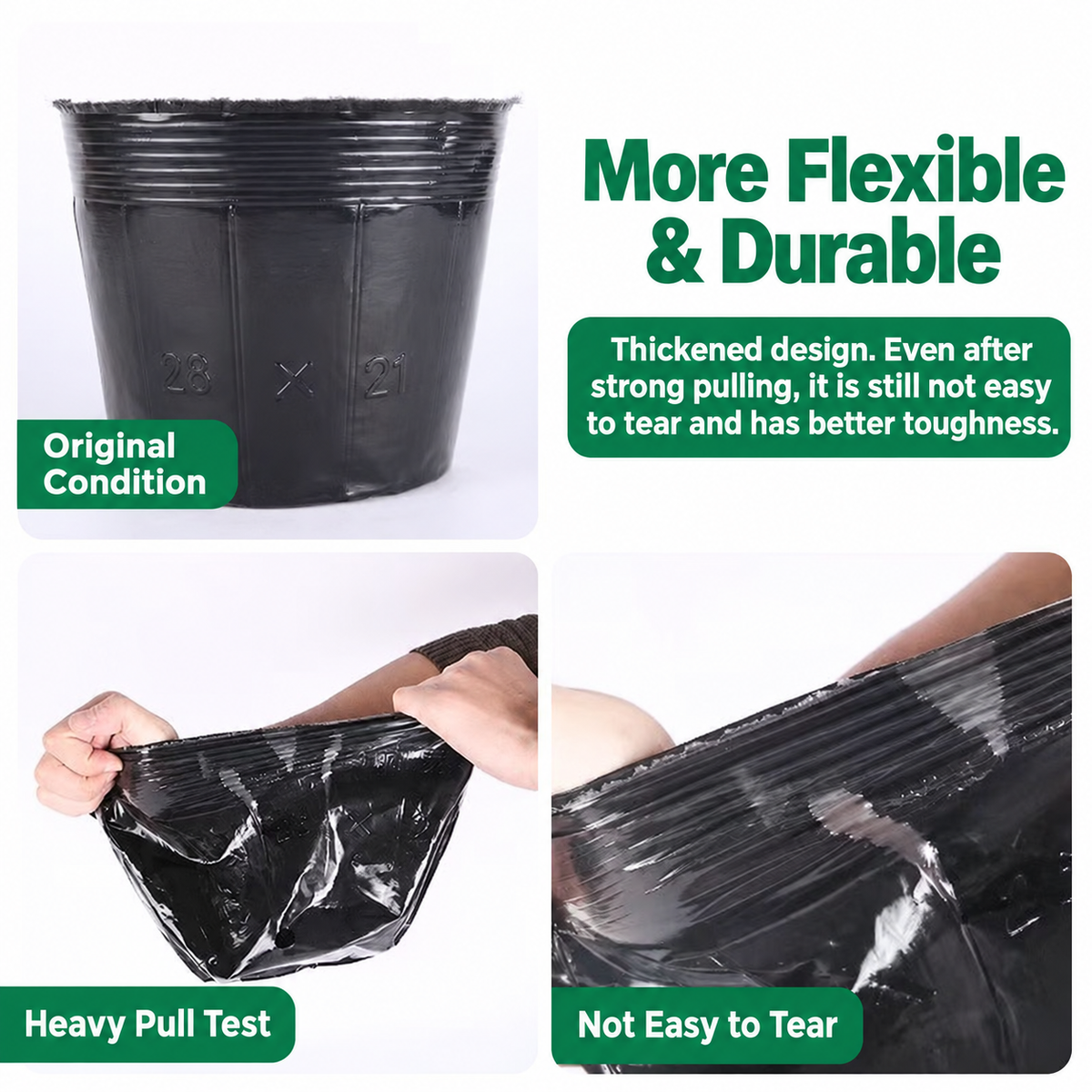 Disposable Plastic Planting Flower Pot Nutrition Bowl Seedling Cup Black Seedling Box Home Garden Grow Bags
