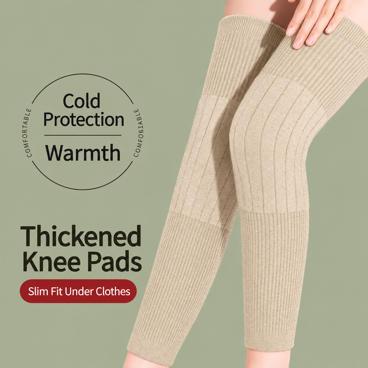 New Cashmere Wool Knee Brace Pads Women Men Arthritis Kneepad Outdoor Sports Leg Guard Coldproof