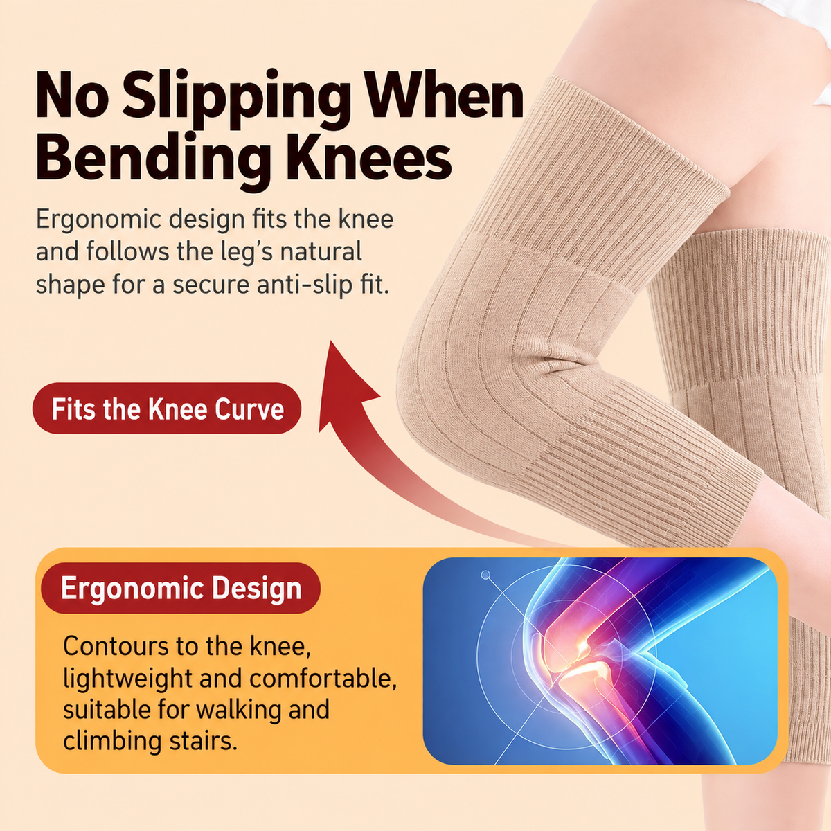 New Cashmere Wool Knee Brace Pads Women Men Arthritis Kneepad Outdoor Sports Leg Guard Coldproof