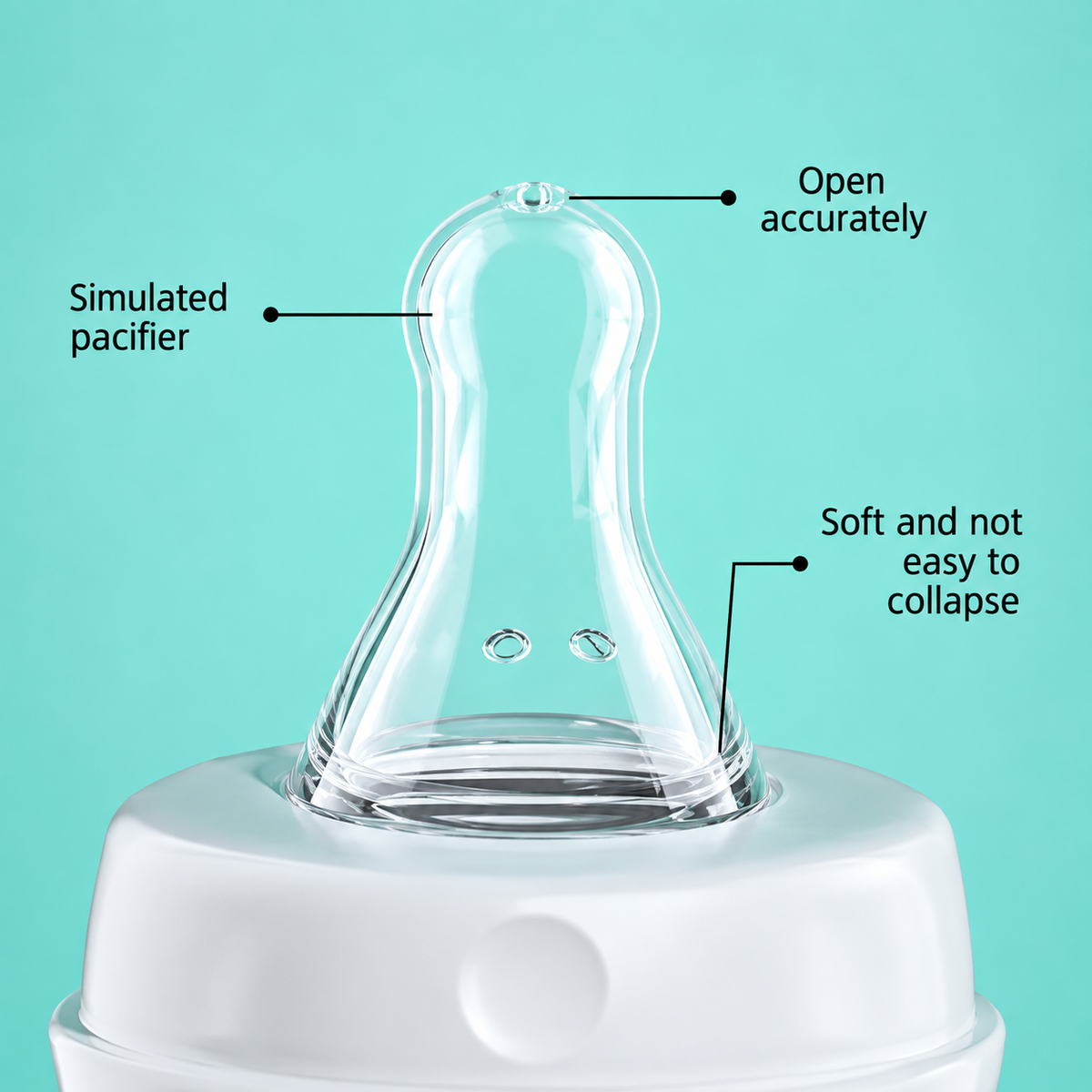 Normal-Neck Baby Bottle with Straw Brush,Hands-Free PP Feeding Bottle Set-Makes Feeding Easy