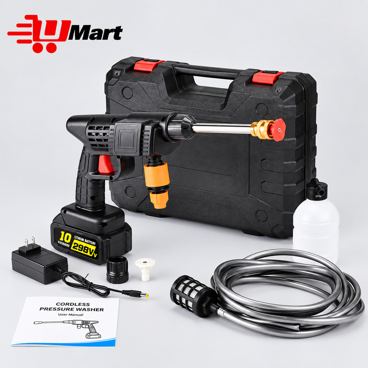 Cordless High Pressure Washer Gun – Rechargeable Portable Car Washer