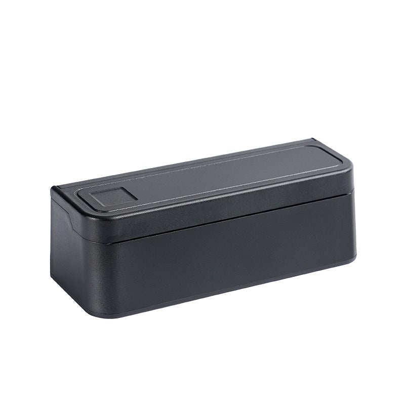 Black Coin Holder Box Compact Change Storage Organizer for Car Interior Accessories and Easy Access