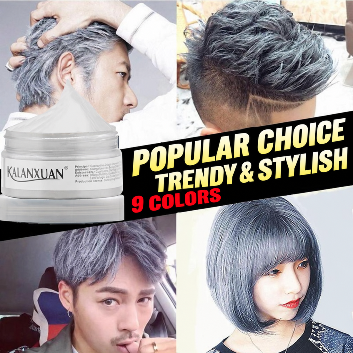 Hair Wax Hair color wax Strong And Hold Unisex Hair Wax Color Hair Clay Temporary Hair Dye Hair Styling Hairstyle Cream