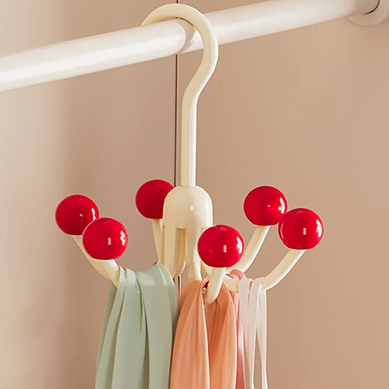 360° Rotating 6-Claw Closet Hook Organizer