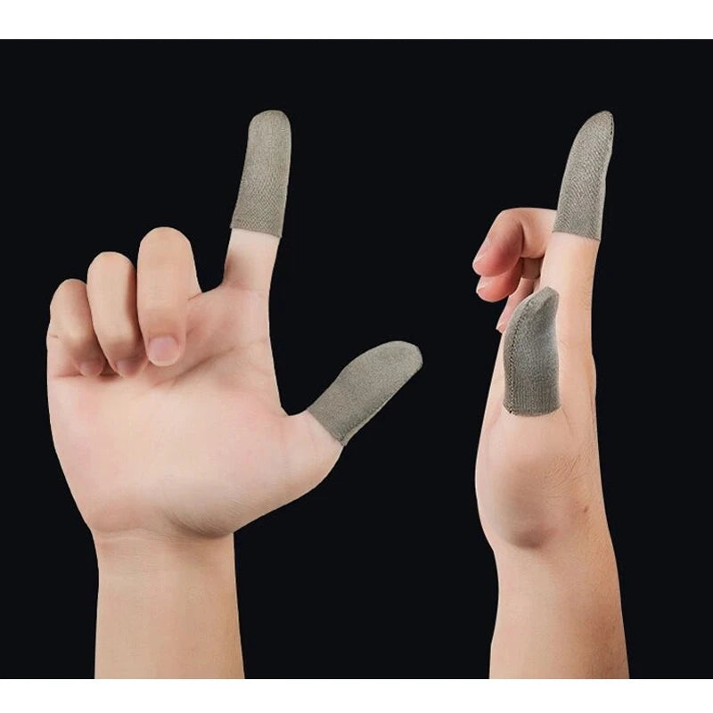 Silver Fiber Gaming Finger Sleeves (5 Pairs)
