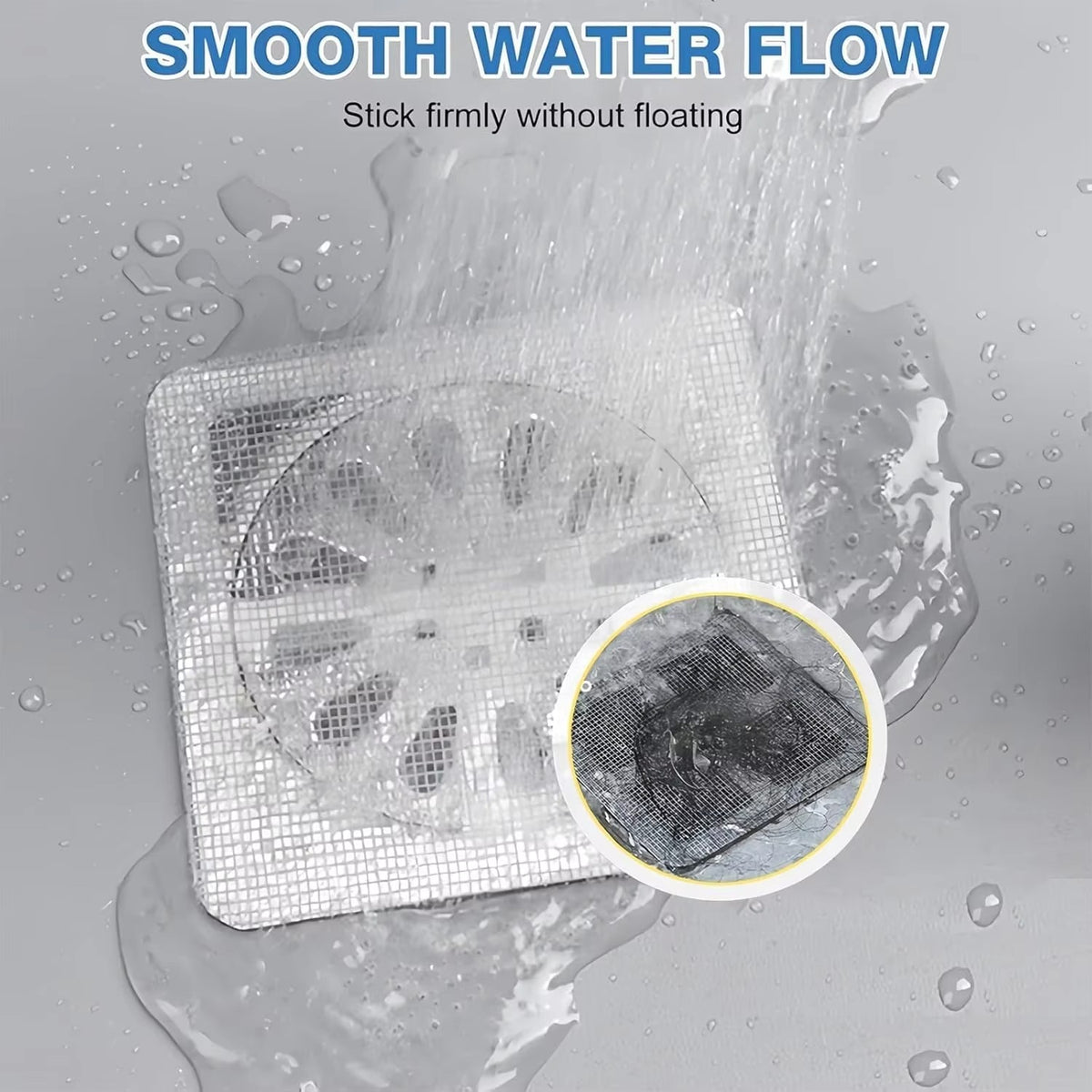 Disposable Hair Catchers for Shower Mesh Shower Drain Covers Floor Sink Strainer Filter