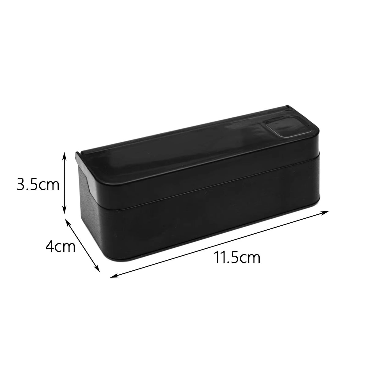 Black Coin Holder Box Compact Change Storage Organizer for Car Interior Accessories and Easy Access