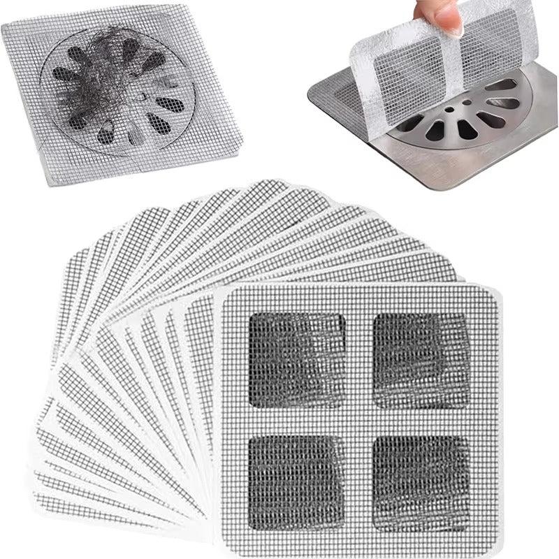 Disposable Hair Catchers for Shower Mesh Shower Drain Covers Floor Sink Strainer Filter