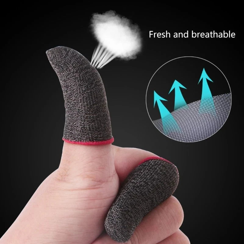 Silver Fiber Gaming Finger Sleeves (5 Pairs)