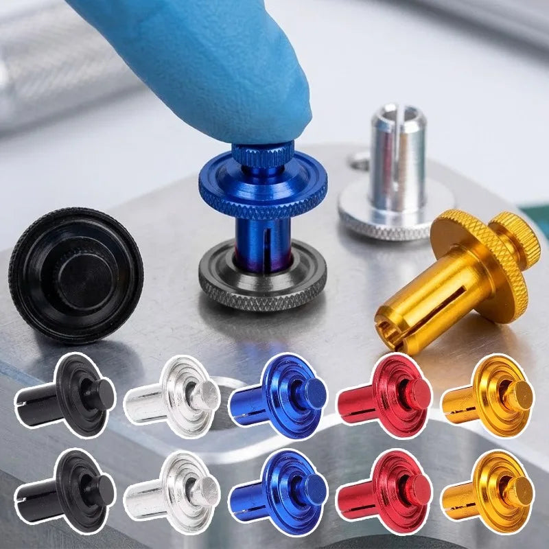 6mm Aluminum Motorcycle Screw Clips (5 Sets, 5 Colors)