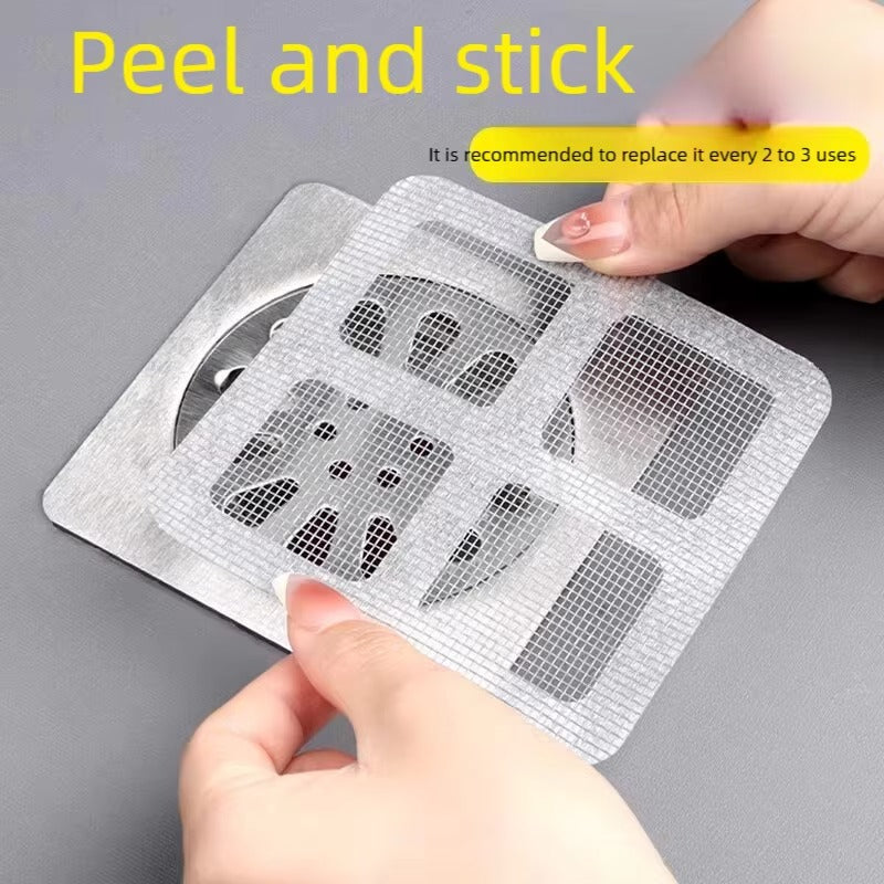 Disposable Hair Catchers for Shower Mesh Shower Drain Covers Floor Sink Strainer Filter