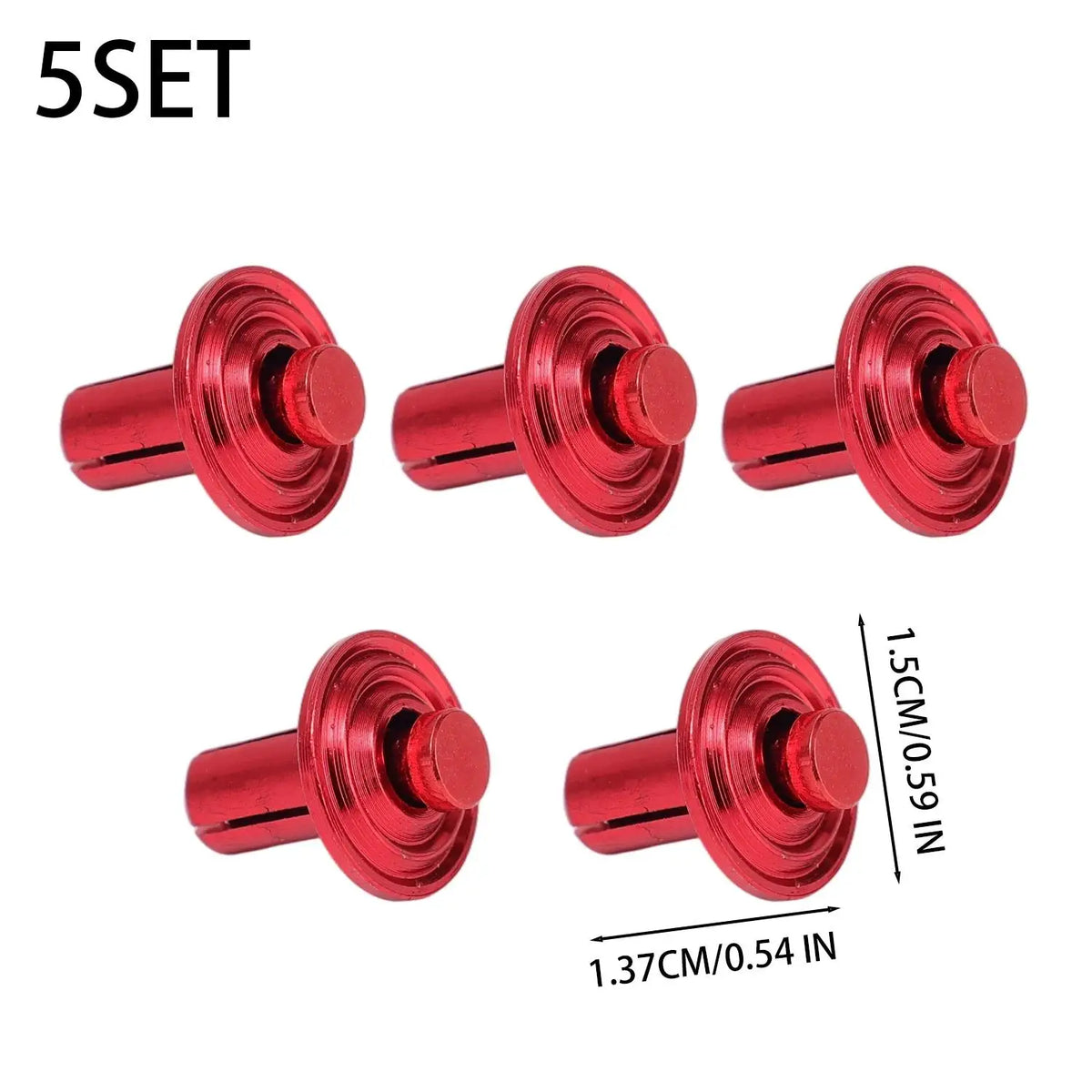6mm Aluminum Motorcycle Screw Clips (5 Sets, 5 Colors)