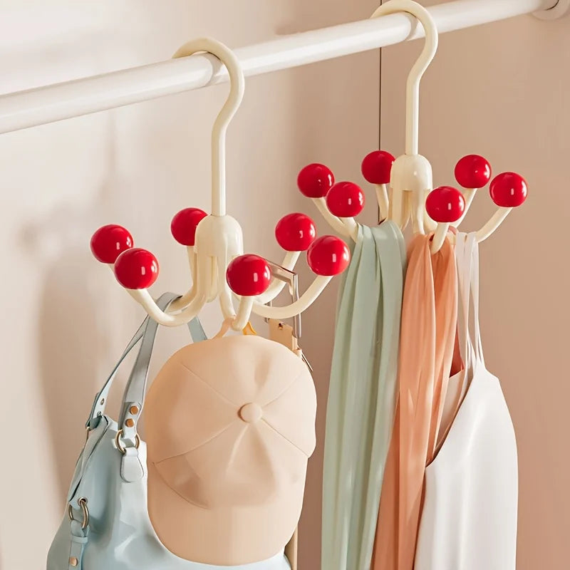 360° Rotating 6-Claw Closet Hook Organizer