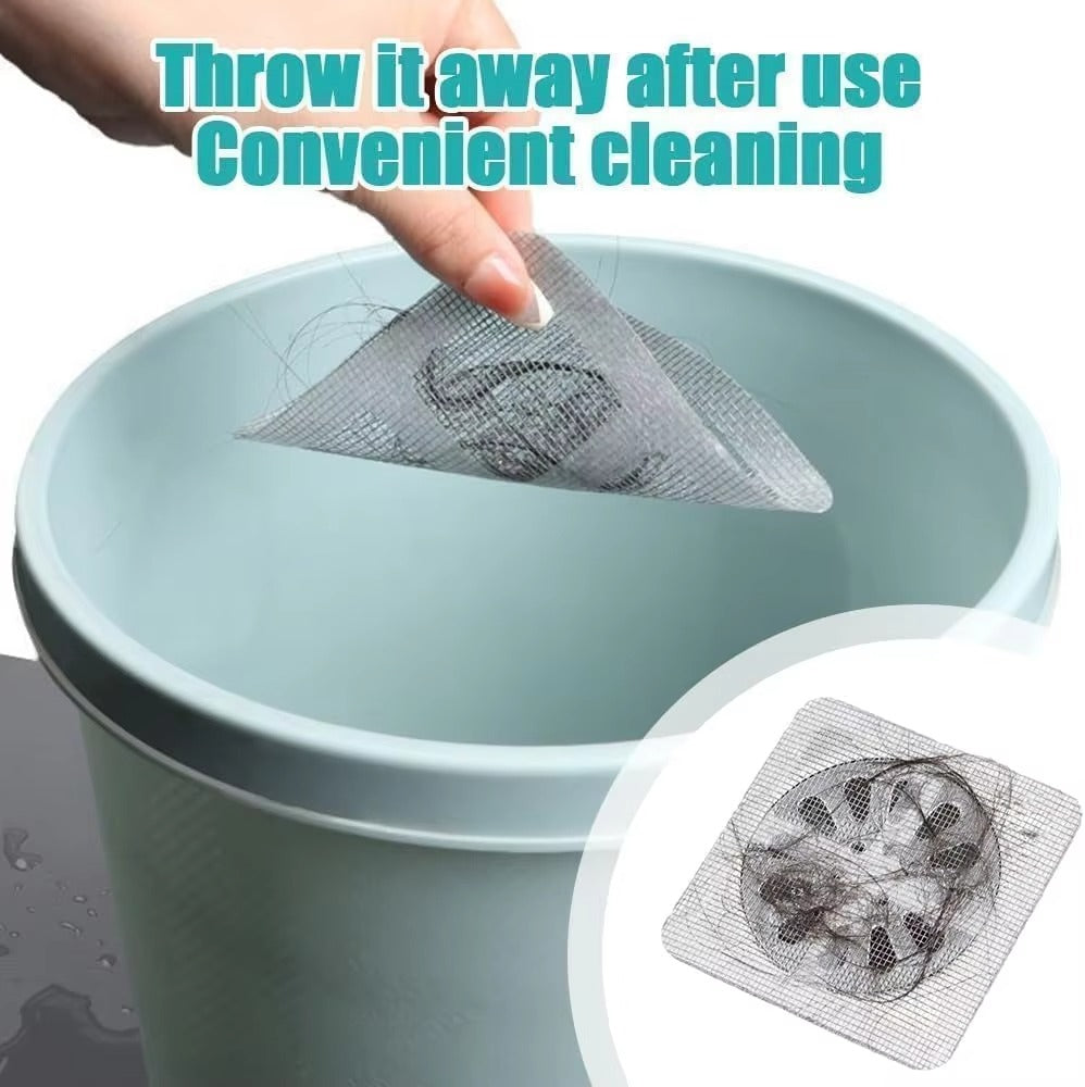 Disposable Hair Catchers for Shower Mesh Shower Drain Covers Floor Sink Strainer Filter