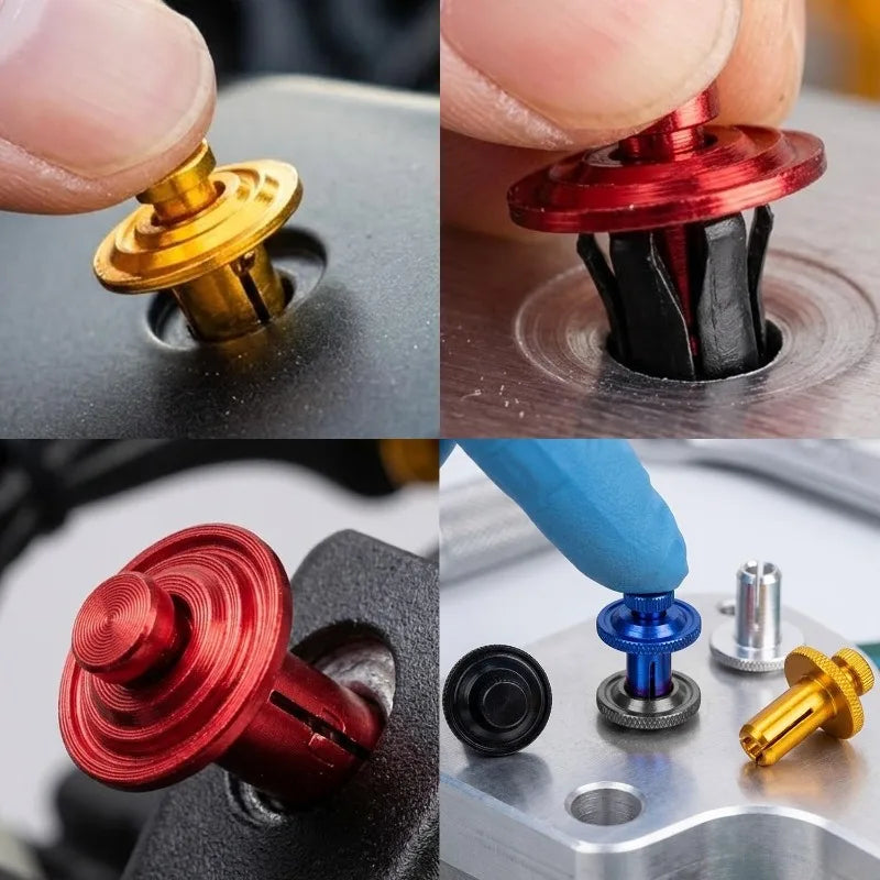 6mm Aluminum Motorcycle Screw Clips (5 Sets, 5 Colors)