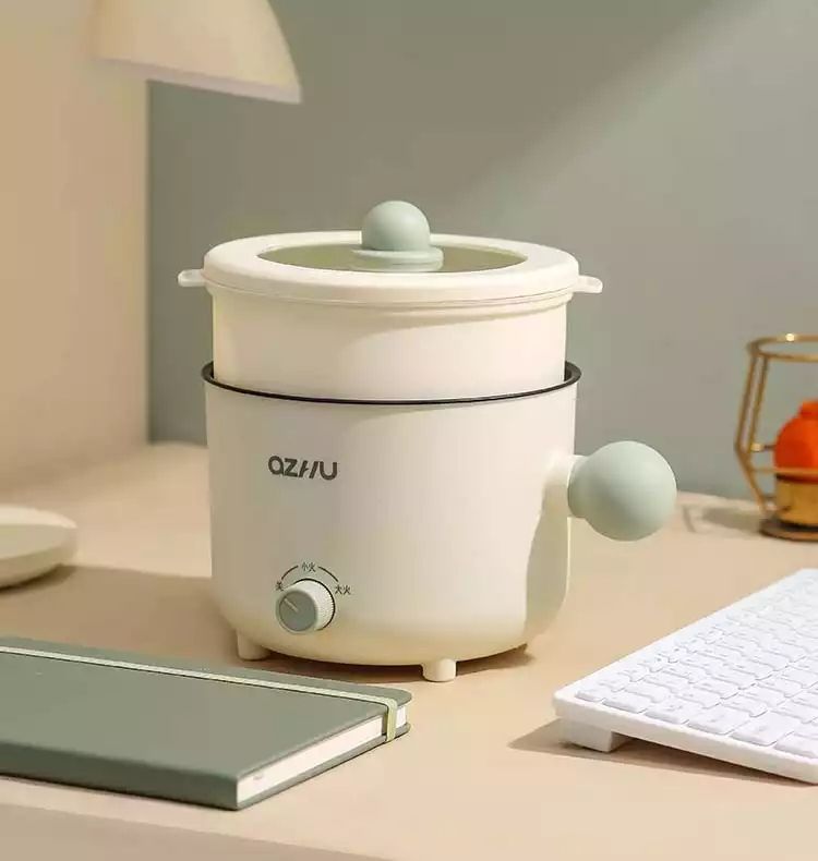 Portable Multi-Function Electric Rice Cooker Perspective Non-Stick Power-Off Protection Home Dormitory Office Mini Cooking Pot