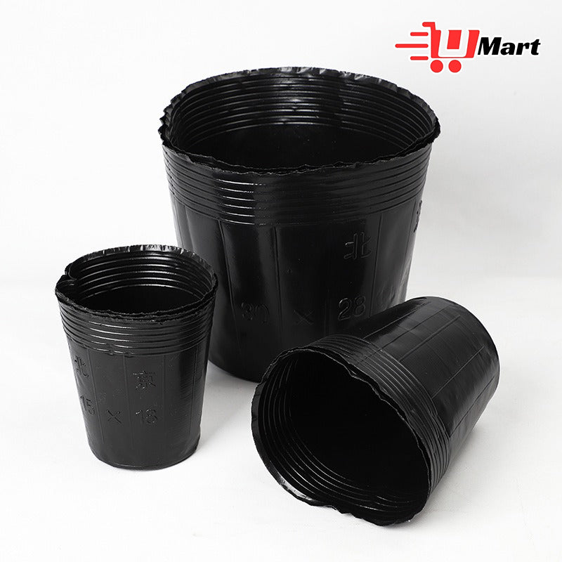 Disposable Plastic Planting Flower Pot Nutrition Bowl Seedling Cup Black Seedling Box Home Garden Grow Bags