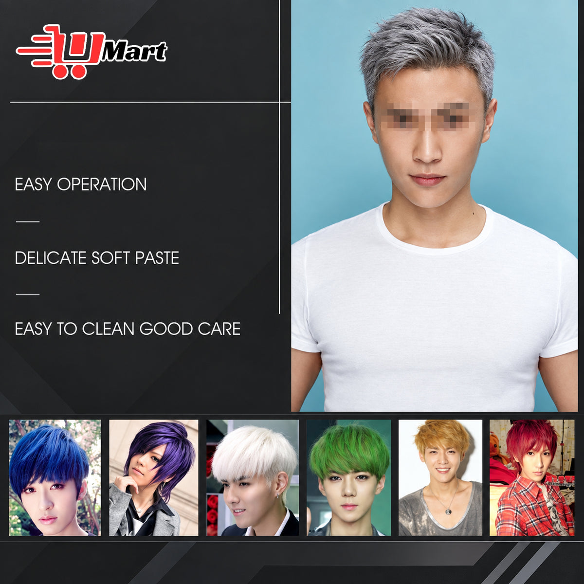 Hair Wax Hair color wax Strong And Hold Unisex Hair Wax Color Hair Clay Temporary Hair Dye Hair Styling Hairstyle Cream