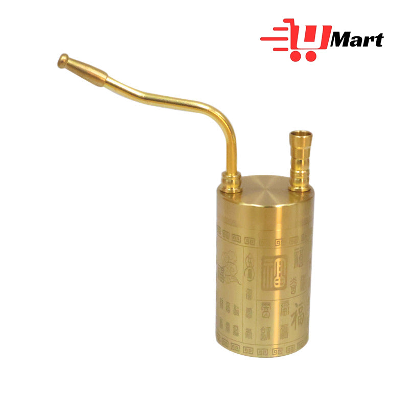 Hookah Brass Four-purpose Portable Hookah Filter Water Pipe, Personalized Retro Gift for Men