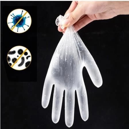 PE Gloves Disposable Plastic Transparent PE Gloves Kitchen Cooking Cleaning Outdoor Travel Picnic