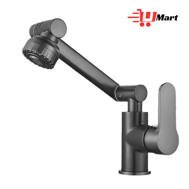Stainless Steel Universal 1080° Rotary Faucet, Hot And Cold Water Faucet Double Outlet Mode, Suitable For Bathroom Kitchen Sink