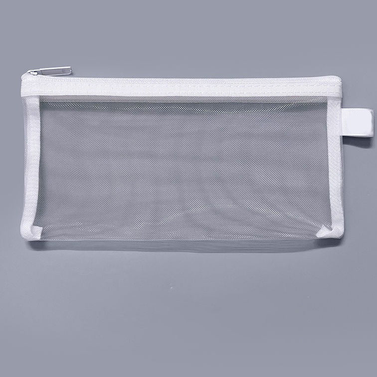 Transparent Mesh Pencil Bags Student Exam Special Large Capacity Pencil Cases Portable Storage Bag