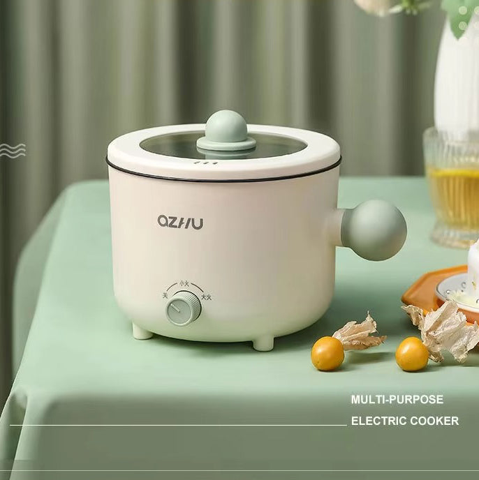 Portable Multi-Function Electric Rice Cooker Perspective Non-Stick Power-Off Protection Home Dormitory Office Mini Cooking Pot