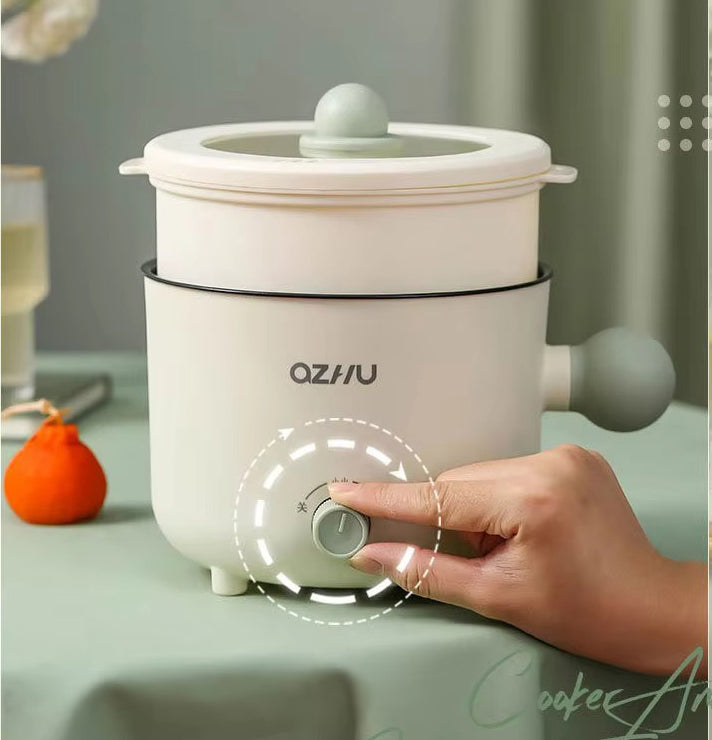 Portable Multi-Function Electric Rice Cooker Perspective Non-Stick Power-Off Protection Home Dormitory Office Mini Cooking Pot