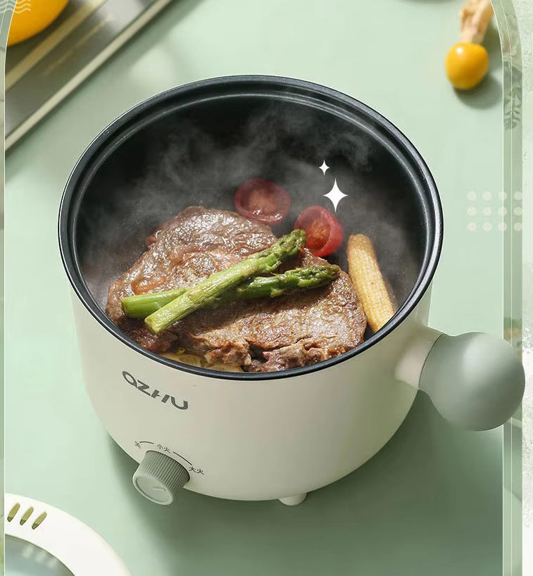 Portable Multi-Function Electric Rice Cooker Perspective Non-Stick Power-Off Protection Home Dormitory Office Mini Cooking Pot