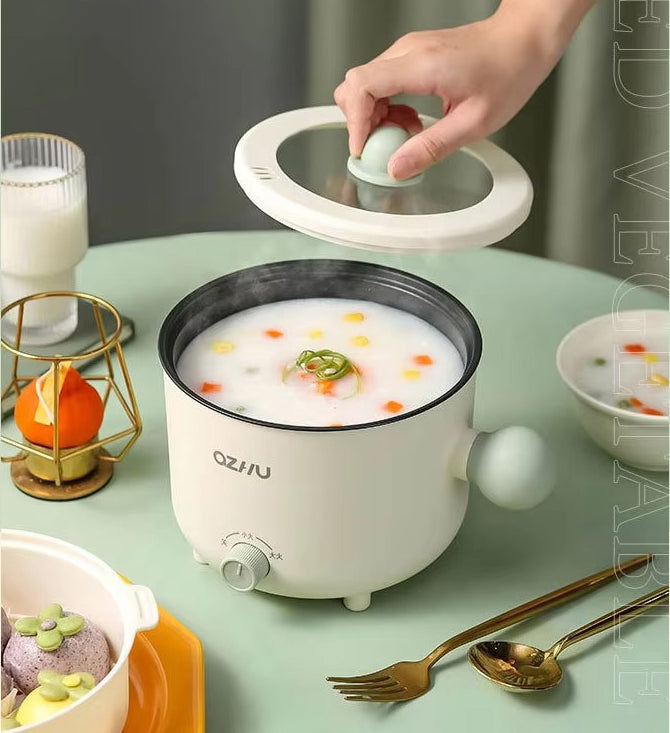 Portable Multi-Function Electric Rice Cooker Perspective Non-Stick Power-Off Protection Home Dormitory Office Mini Cooking Pot
