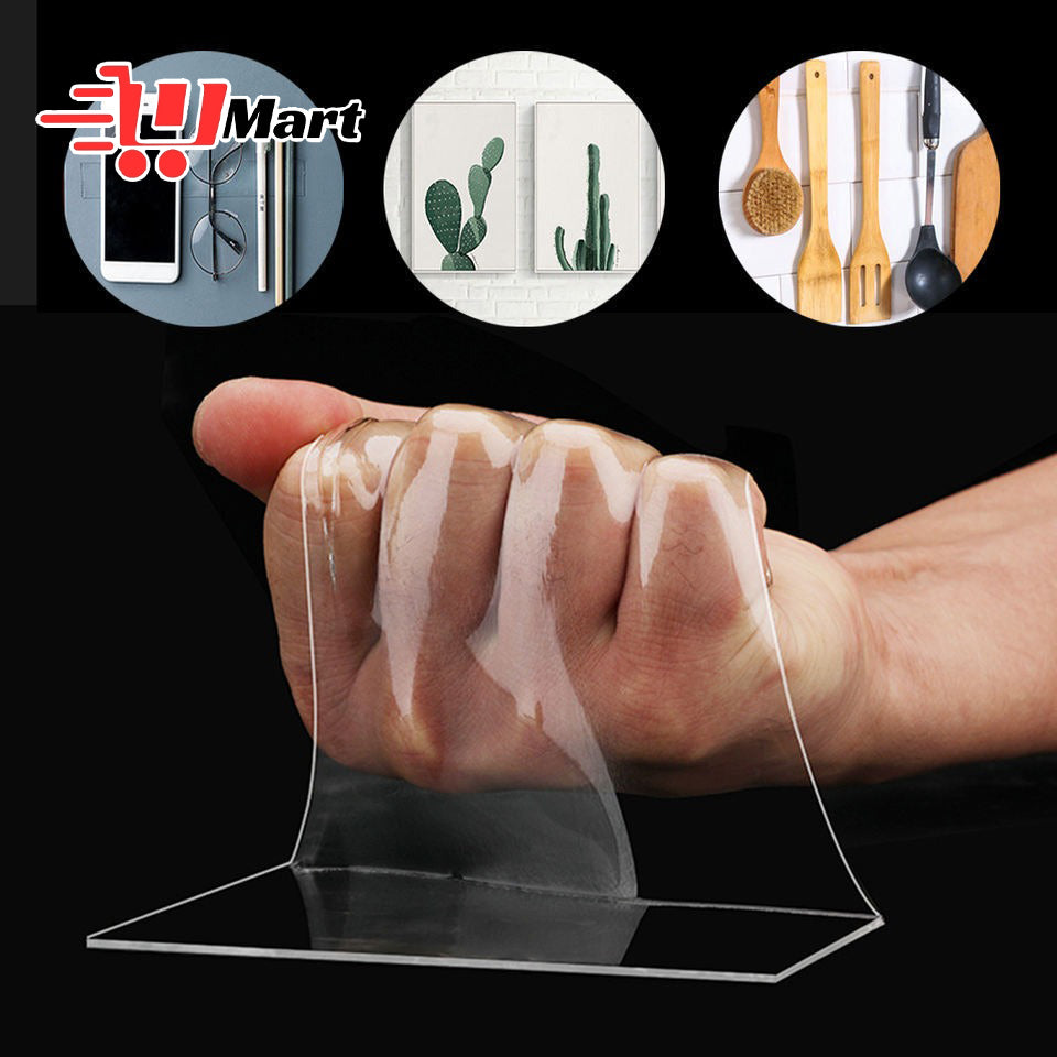 Nano Double sided Adhesive Tape Extra Strong Waterproof Transparent Traceless Tape Thickened Reusable Decorative Tape Home Tools