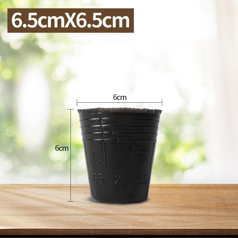 Disposable Plastic Planting Flower Pot Nutrition Bowl Seedling Cup Black Seedling Box Home Garden Grow Bags