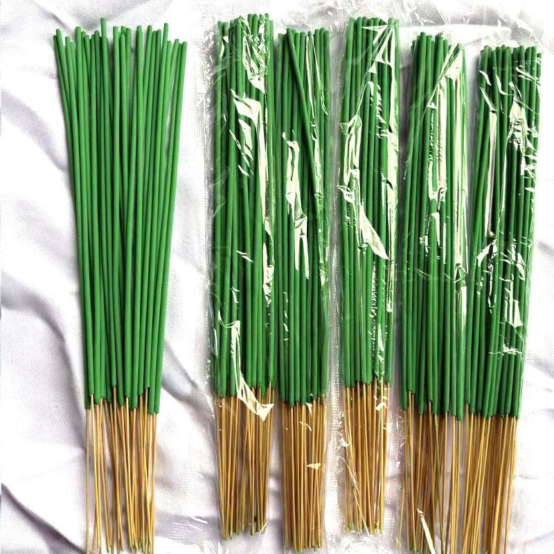 20Pcs Natural Lemongrass Bamboo Stick Incense - Healthy Fragrance, Mosquito-Repellent for Indoor, Outdoor & Camping Use, Incense Stick