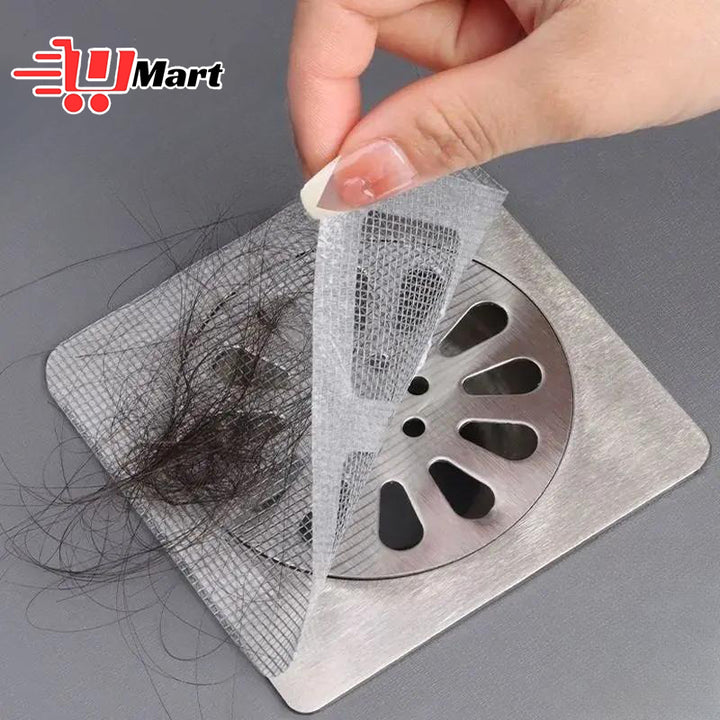 Disposable Shower Drain Hair Catcher Mesh Shower Drain Covers Floor Sink Strainer Filter Hair Stopper For Bathroom Kitchen